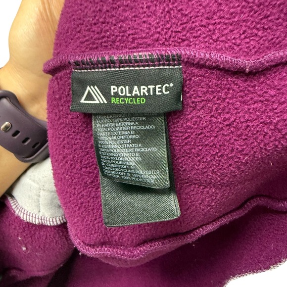 The North Face Womens Denali‎ Fleece Jacket Gray Purple Full Zip Medium M - Picture 4 of 10